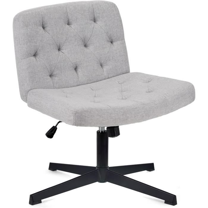 Chaise Pivotante 360° Velours - Chaise De Bureau Sans Roulettes, Pieds Métal, Pour Salon, Chambre, Bureau