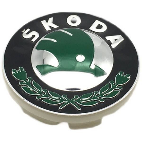 Lot de 4 centre de roue cache moyeu Remplacement pour Skoda 56mm Vert