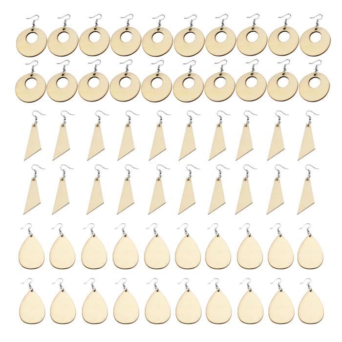 60 Pcs Boucle D Oreille Pendentifs Inacheve Fabrication De Bijoux En Bois Blanc Eardrop Accessoires Diy Artisanat Portique Bebe Cdiscount Puericulture Eveil Bebe