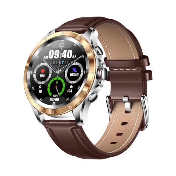 Montre connectée bracelet cuir homme sales
