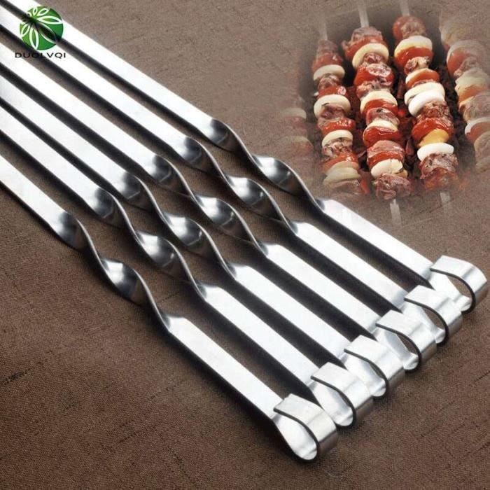 Barbecue transportable pliable Pique de 10 brochette ensemble