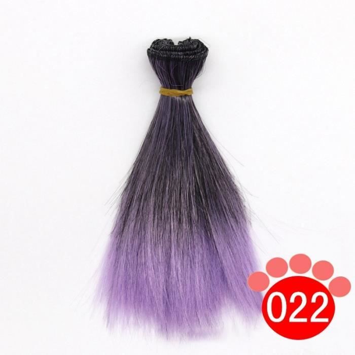 Perruque Longue Cheveux Brun Doré Pour Poupée - Accessoire De Remplacement - Taille 15-17 Cm Tour De Tête