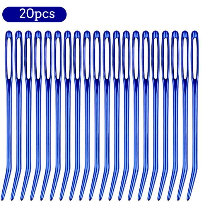 Lot De 15 Aiguilles à Câbler En Aluminium Colorées - 3 Tailles (0.9, 1, 1.2 Cm), Courbées, Pour Tricot à La Main - 8