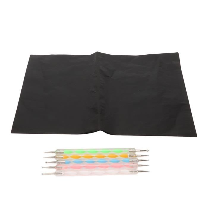 Lot De 200 Feuilles Papier Carbone A4 Noir + 5 Stylets Double Face – Pour Traçage Sur Tissu, Bois, Toile, Etc.