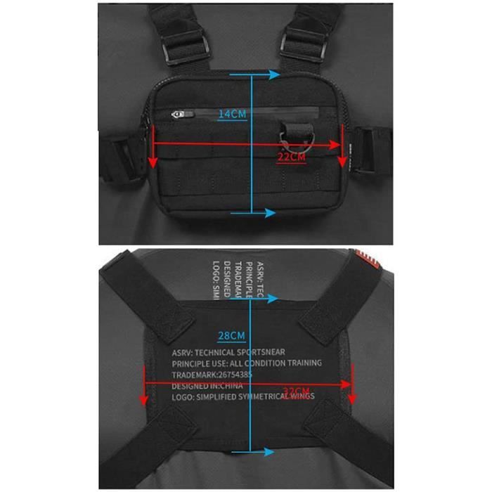 Harnais De Poitrine Radio Universel, Sac De Poitrine Tactique En Nylon