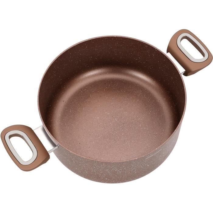 Marmite Homatz 8 L Antiadhésive Avec Couvercle En Verre – Polyvalente, Pour Soupes, Ragoûts Et Plats En Sauce