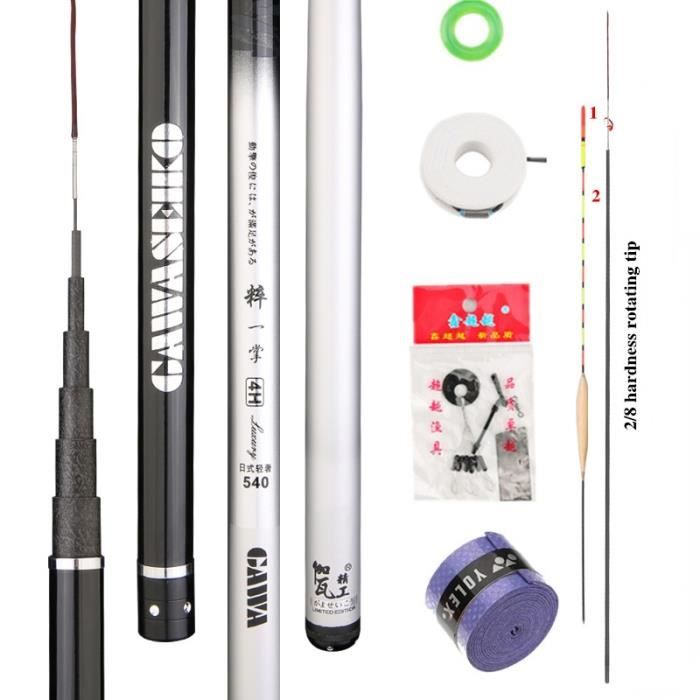 Canne à Pêche Télescopique – Fibre De Verre – 3,6 à 7,2m – Ultra Légère – Cadeau Idéal Pêcheur