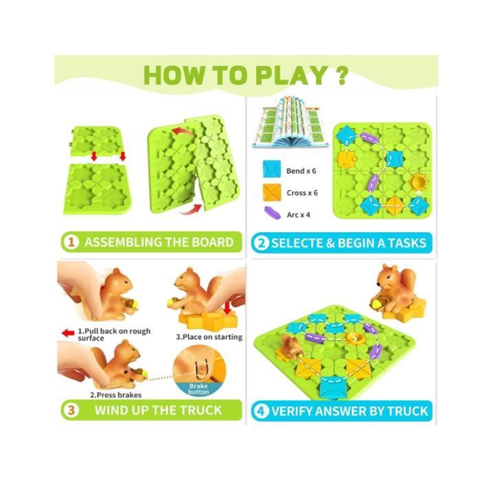 Jouets pour Enfants pour 4 5 6 7 Ans, Puzzles de Construction de Route  logique 118 défis Jouets intelligents Jeu de Plateau Jouets - Cdiscount Jeux  - Jouets
