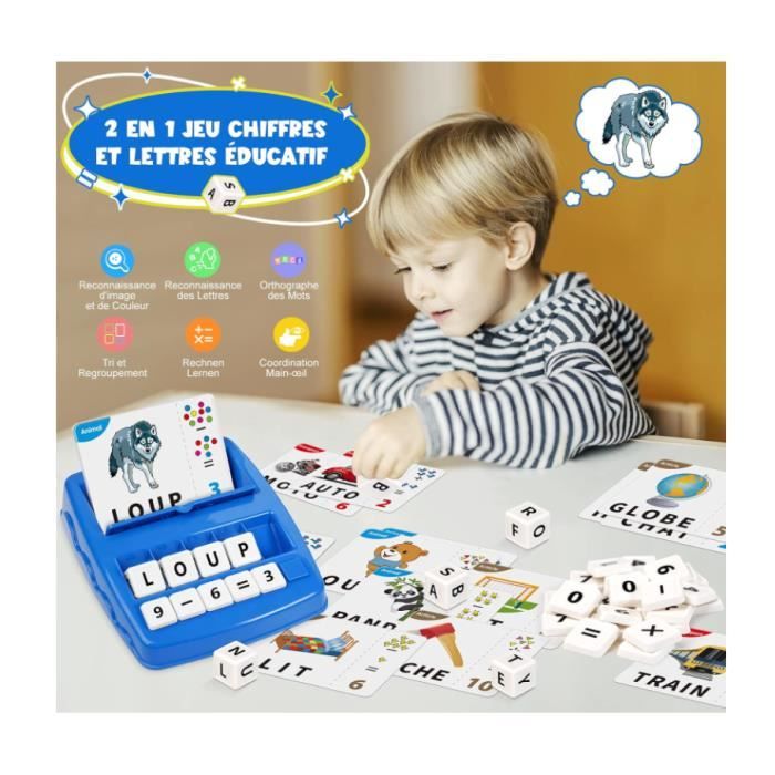 Jeux Educatif 3 4 5 6 7 8 Ans, Jouet Fille 3-8 Ans Cadeau Enfant 3-6 Ans  Garçon Apprendre a Lire Jeux de Societe Lettre - Cdiscount Jeux - Jouets