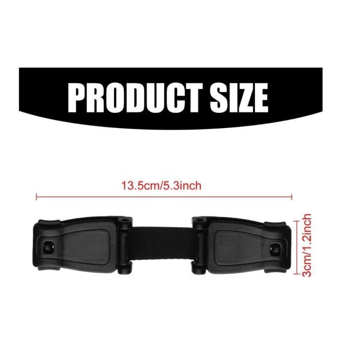 Ceinture Enfant Voiture Clip De Sécurité Siège Auto Pour Enfant - Pince Poitrine Réglable - Noir - Compatible Most Sièges Clip Poitrine Réglable