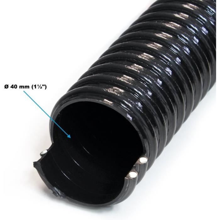 Tuyau Spiralé PVC 4 M - Diamètre 25 Mm - Pour Bassin, Pompe, Irrigation - Résistant Aux UV