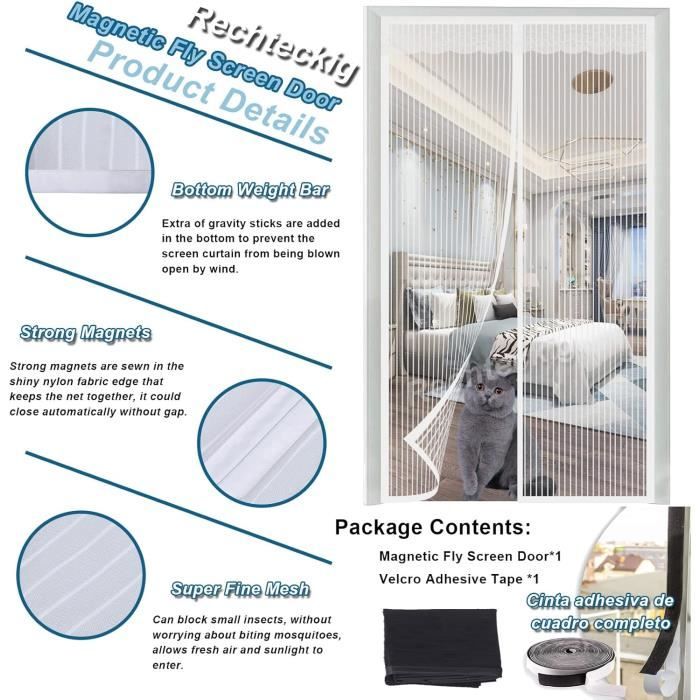 Lot De 16 Aimants Pour Rideaux Et Moustiquaires - Forte Adhérence, Installation Sans Perçage, Dimensions 45x13mm