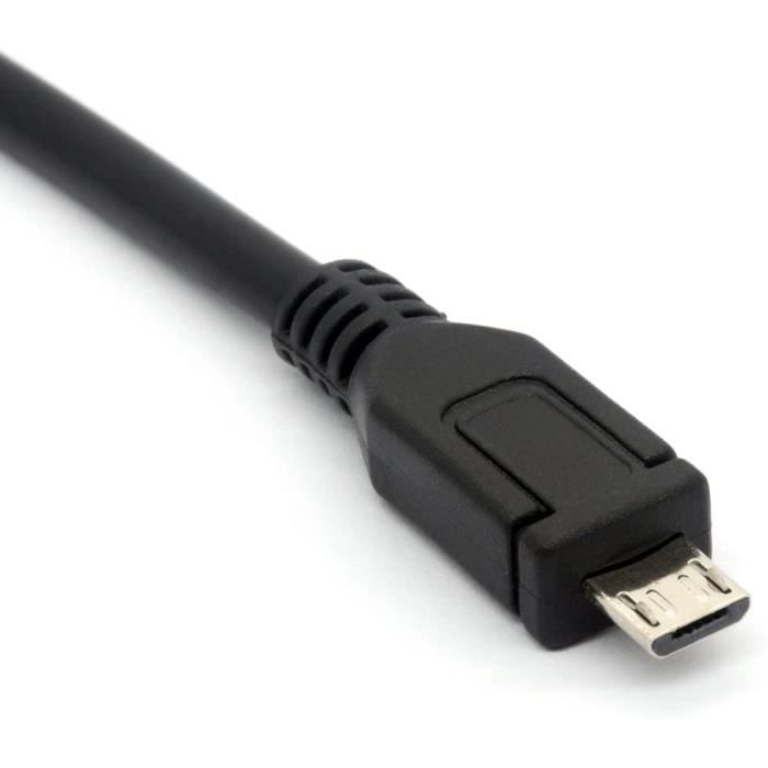 Acheter Câble audio AUX mâle vers micro USB mâle de 3,5 mm, longueur:  environ 40 cm(Noir)