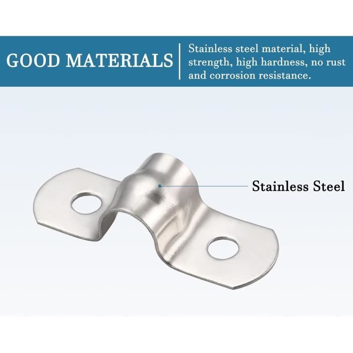 20 Pièces Fixation Grillage Rigide Sur Mur 25mm Attache Grillage Rigide