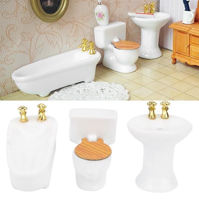 Serviettes de bain miniatures de maison de poupée 1-12 Miniature Salle