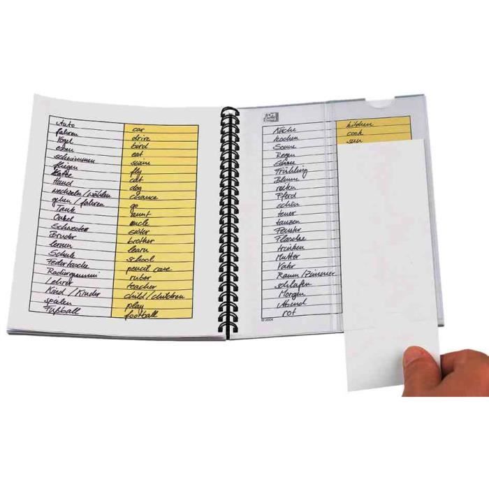 Carnet de vocabulaire - piqûre - A6 - 105x148 - 64 pages - marge rouge  centrale