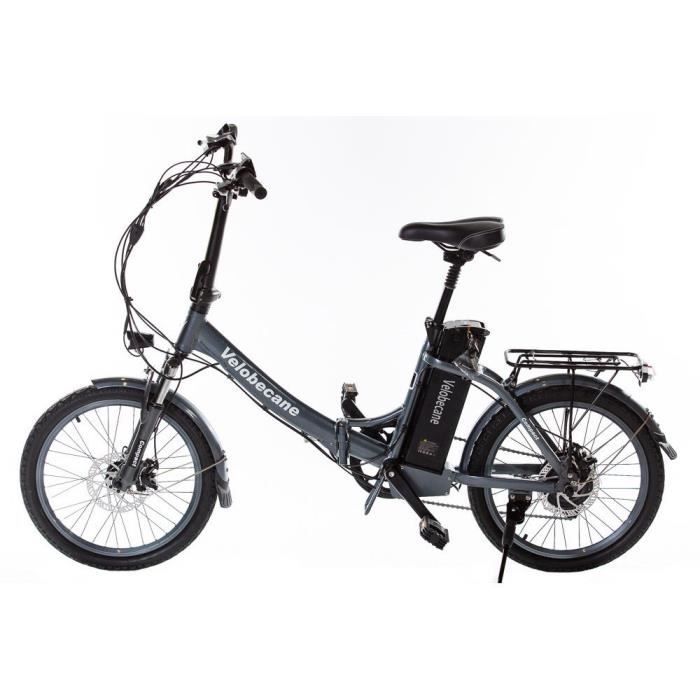 V lo lectrique pliant Velobecane Compact 10 AH Gris Roue