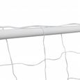 Cage de but de football en acier durable 240 x 90 x 150 cm blanc -QUT-2