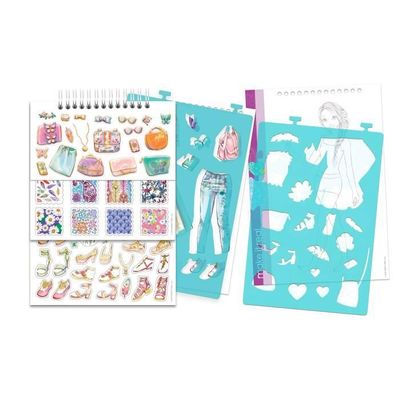 Carnet De Croquis De Mode Make It Real - Avec Pochoirs Et Autocollants - Créativité Florale Pour Filles Dès 6 Ans - 5