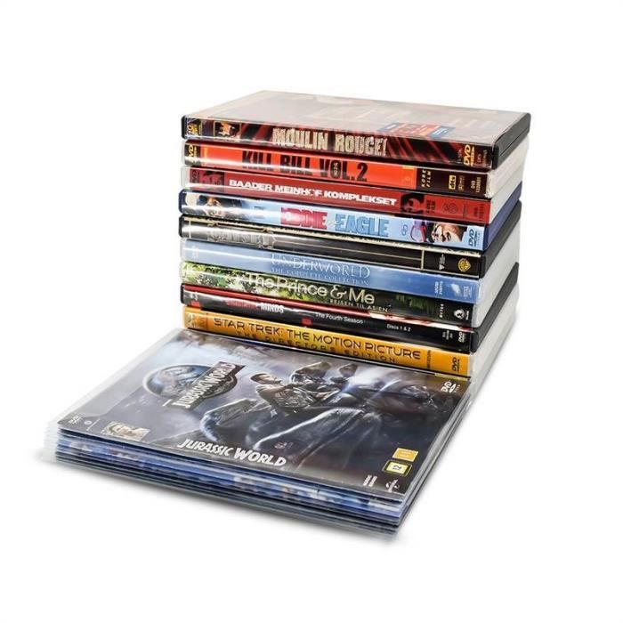 100 pochettes DVD - espace pour la jaquette - rabat non-adhésif - 150 x 190  mm - 3L - Cdiscount Informatique