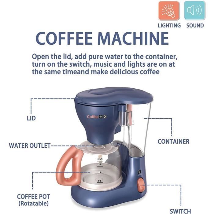 Machine à café jouet pour enfant avec bruit et lumière
