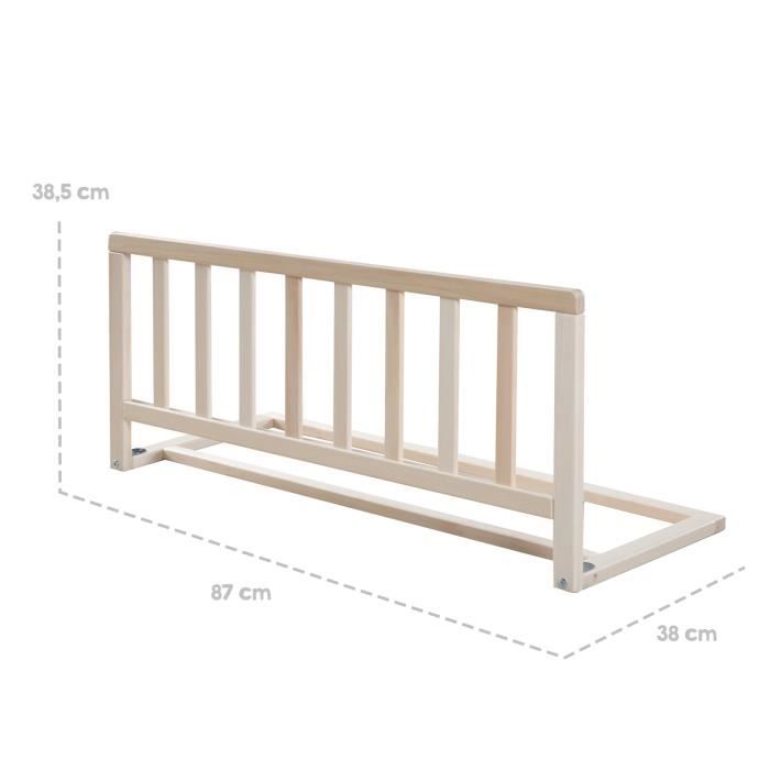 Tubiaz Barrière de lit de 150 cm - Protection Anti-Chute - Réglable en  Hauteur de 70 à 98 cm - pour Enfant - avec Filet aéré, Stable et Facile à