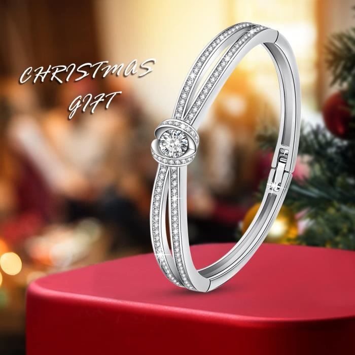 GEORGE SMITH Classique Bracelet Femme Plaque Argent Infini Bracelet Coeur pour Femme avec Cristal Rose Bijoux Cadeau Femme D 423 Achat Vente maillon de bracelet GEORGE SMITH Classique Bracelet Femme