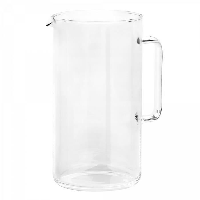 Carafe En Verre Borosilicate 3L Wessper - Pichet Boissons Chaudes/Froides - Sans Plomb - Design Élégant