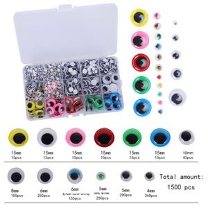 100 Pièces Yeux Sécurité Amigurumi 10mm | Kit DIY Poupée - Yeux Noirs Avec Rondelles