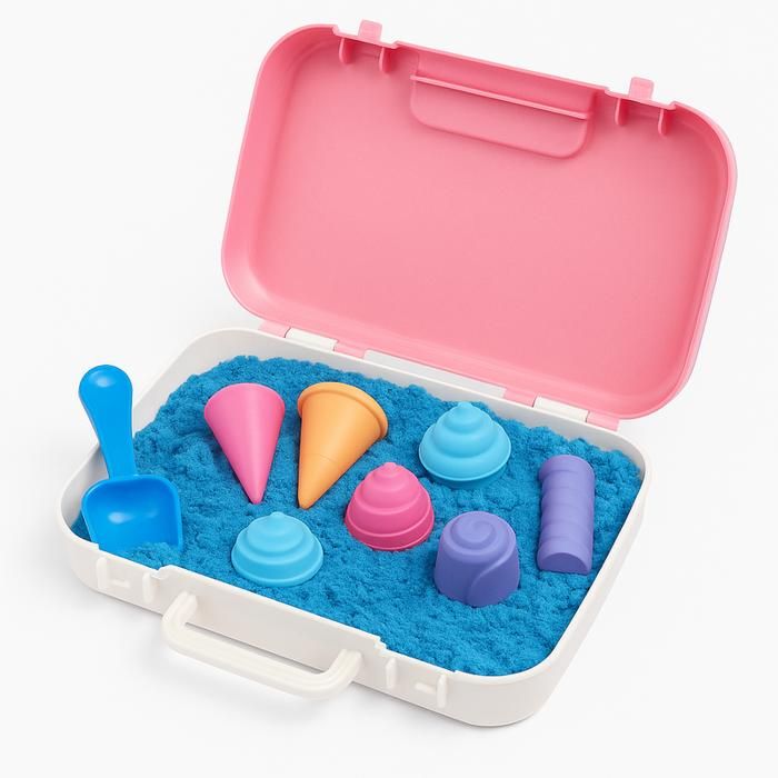 Sable Magique Genio Kids - Lot De 5 Couleurs (750g) Avec 5 Moules - Sable à Modeler Non Toxique - Pour Enfants 3 Ans Et Plus
