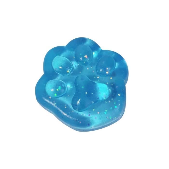 Slime Bleu Croustillant En Pot 300 Ml - Pâte à Modeler Sensorielle - Anti-stress Non Collant - Cadeau Anniversaire Enfant