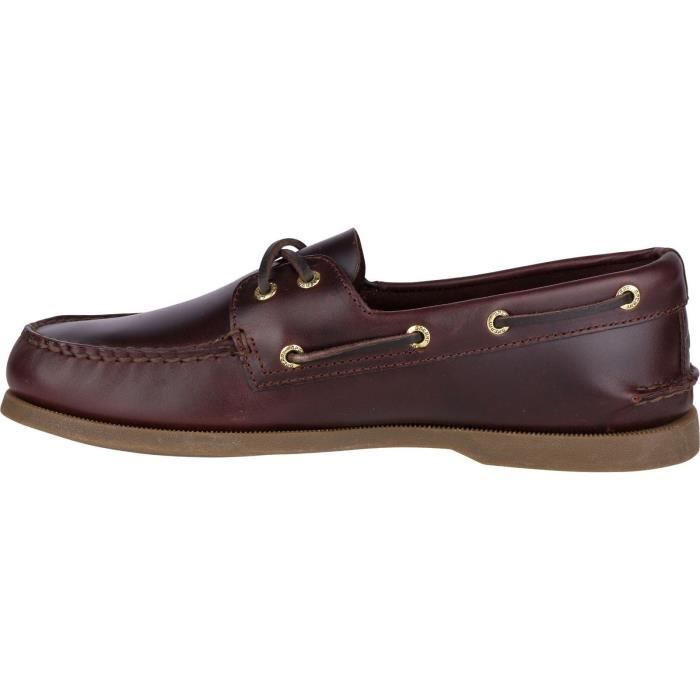 Chaussures bateau Sperry AUT en cuir rouge pour homme Confortables et antiderapantes Bordeaux Cdiscount