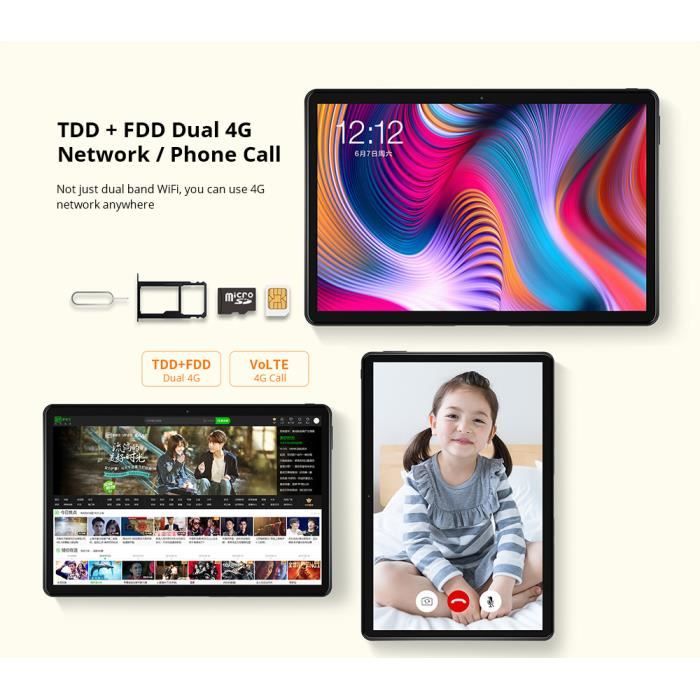 Tablette Tactile 10,1 pouces Teclast T30 4G Phablet3