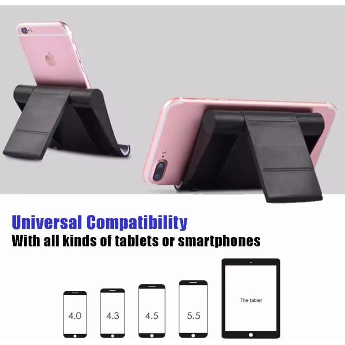 Support De Téléphone Pliable Réglable Pour Bureau - Universel IPhone Android, Neuf