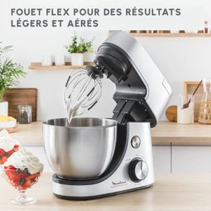 Robot Pâtissier Moulinex Bake Simple - Compact, 12 Vitesses - Fouet, Batteur & Crochet - QA1413F0 - 7