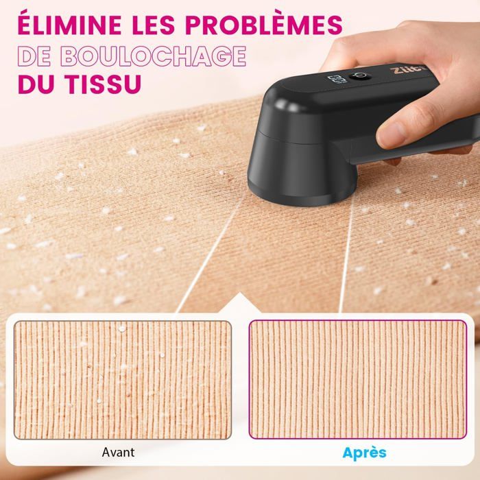 Rasoir Anti Bouloche Diboniur Rechargeable 3 Vitesses - Enlève Peluches Vêtements Avec Écran LCD Et Lames Remplaçables Rasoir Anti Bouloche Diboniur Rechargeable 3 Vitesses - Enlève Peluches Vêtements Avec Écran LCD Et Lames Remplaçables