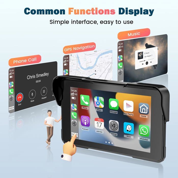 2024 Carpuride W502 Écran Portable Sans Fil Carplay Et Android Auto Pour Oto, Navigation GPS