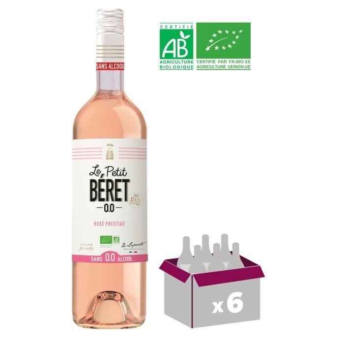LE PETIT BERET Rosé Prestige Boisson sans Alcool à base de Raisin 0,0%