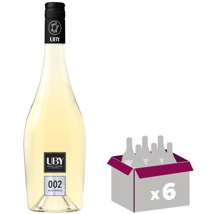 Domaine Uby Côtes de Gascogne Pétillant - Vin blanc des Côtes de Gascogne x6