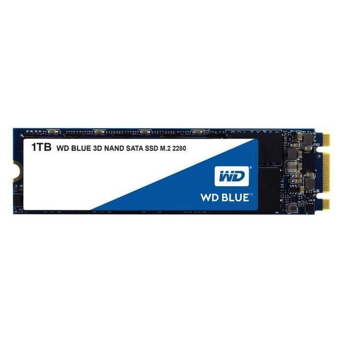 WD Blue™ - Disque SSD Interne - 3D Nand - 1To - M.2 SATA (WDS100T2B0B)