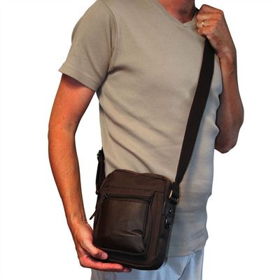 KINSTON Sacoche Marron Homme Marron Cdiscount Bagagerie