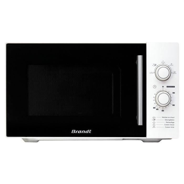 Micro-ondes monofonction BRANDT SM2602W - Blanc - 26 L - 5 niveaux de puissance - Puissance restitué