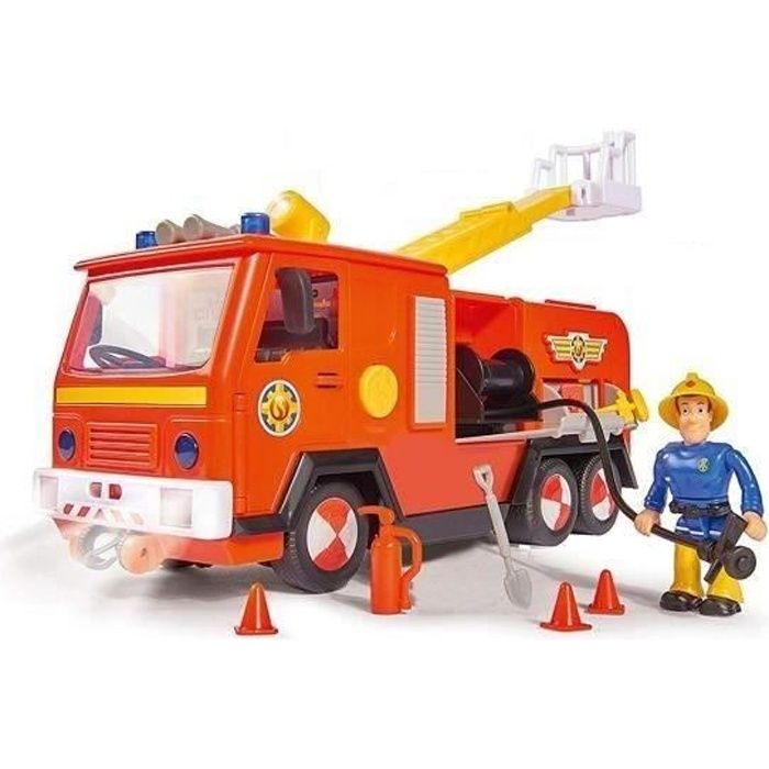 SMOBY Playset camion jupiter 2 en 1 - Sam Le Pompier pas cher 