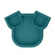 BABYMOOV Assiette compartimentée bébé ISY PLATE, en silicone, souple & solide, antidérapente, passe au lave-vaisselle, chien bleu-0