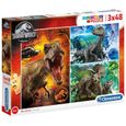 Puzzle Enfant - CLEMENTONI - Jurassic World - Dino T-Rex, Triceratops, Velociraptor - 144 pièces - Animaux-0