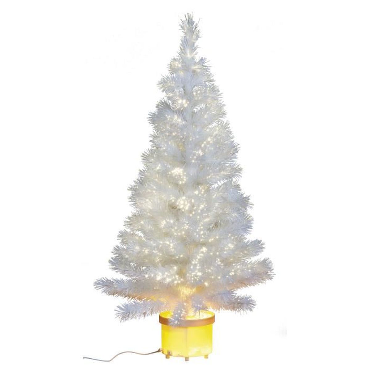 Sapin Fibre Optique Blanc 120 cm - Cdiscount Maison