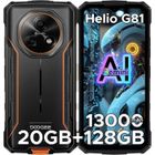 DOOGEE Fire 5 Pro Smartphone Robuste 20Go+128Go 6.6" 13000mAh 13MP Telephone Incassable Android 15 Dual SIM 4G/NFC/OTG - Orange