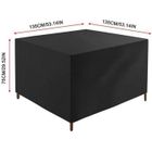 VKTECH Housse de protection table de jardin étanche Housse Meuble Bâche polyester 210D - 135*135*75CM