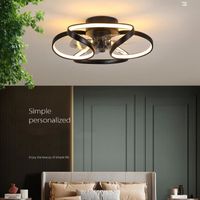 Ventilateur Lampe Plafonnier à LED Dimmable avec Télécommande 45W Fan Plafonnier Moderne Pour Chambre d'enfants Salle à manger