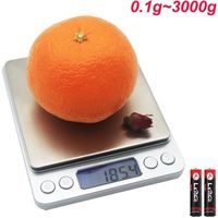 Balance de precision portable taille XL avec deux plateaux de pesée Précision 0.1/3000g, pese aliment de precision,pese ingred
